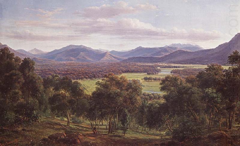 Eugene Guerard Spring in the valley of Mitta Mitta,with the Bogong Ranges in the distance china oil painting image